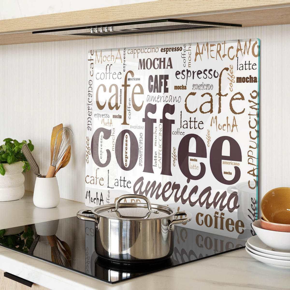 GLASPLATTE 60x52 cm Kaffee - Braun, Glas (60/0.4/52cm) - TULUP