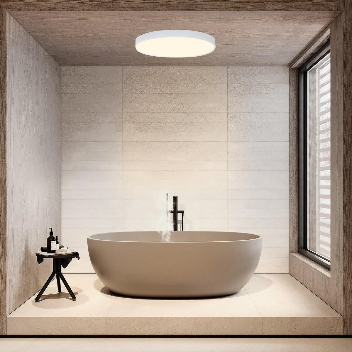 LED DECKENLEUCHTE Hampton 26/6/3 - Weiß, Kunststoff (26/6/3cm) - Nettlife