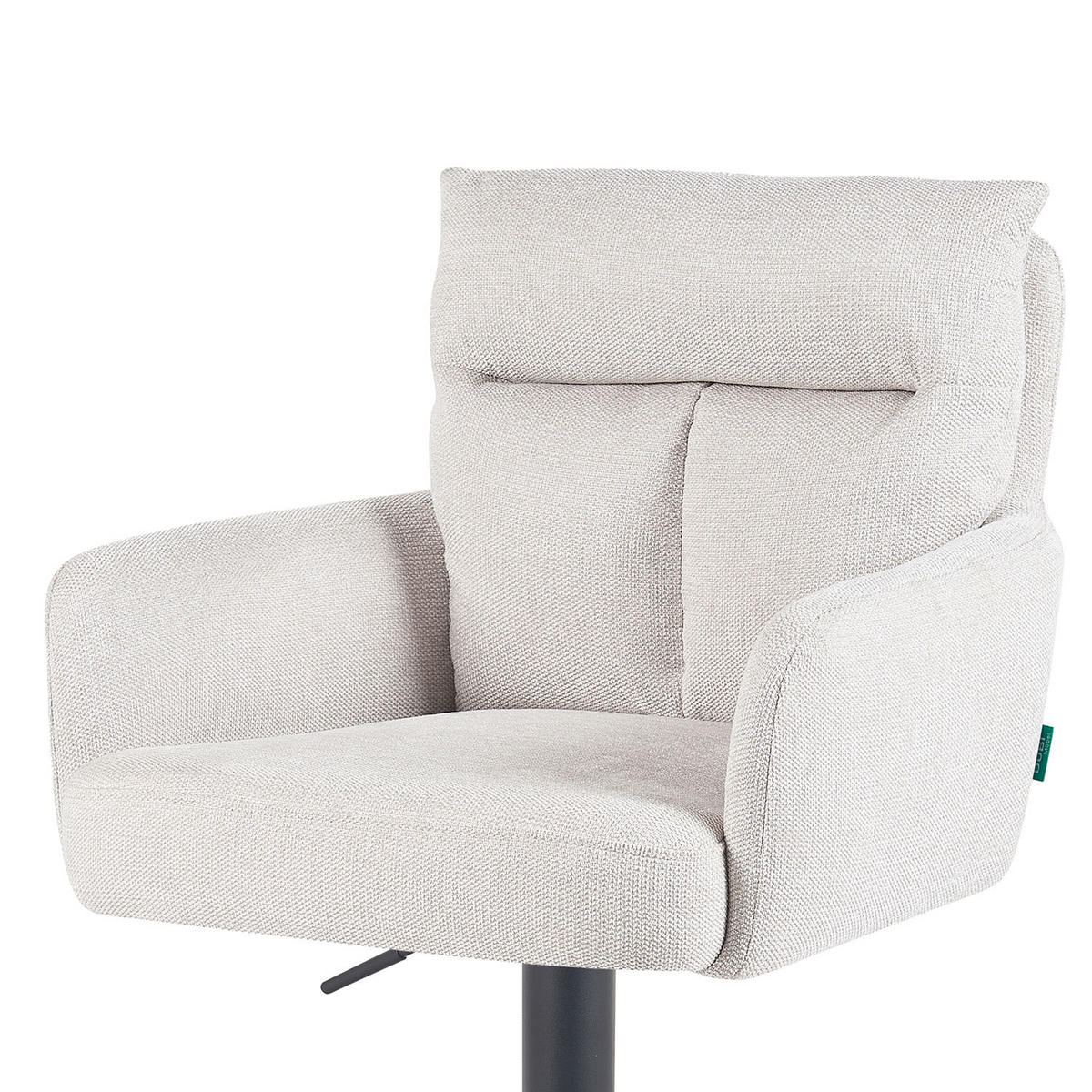 BARHOCKER Aris - Creme/Schwarz, Textil/Metall (54/101/57cm) - DUBI Möbel
