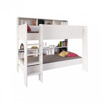 ETAGENBETT LUCKY / Kinderbett 90x190+2 Lattenrosten+ Ablage/ Weiß - Weiß, Holz (90/190cm) - Weber Industries