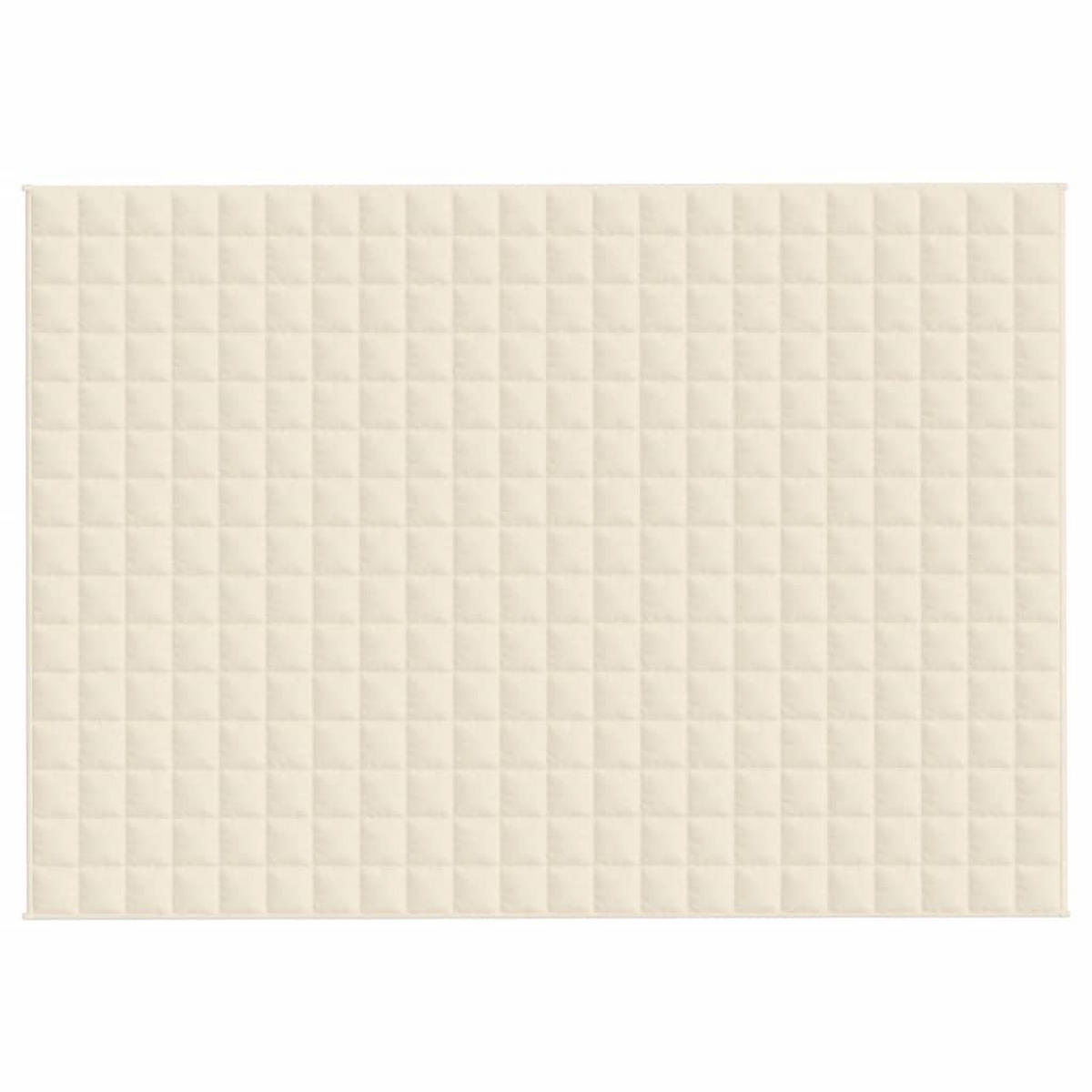 GEWICHTSDECKE Hellcreme 155/220 Cm 11 Kg Stoff - Creme, Textil (150/220cm) - vidaXL