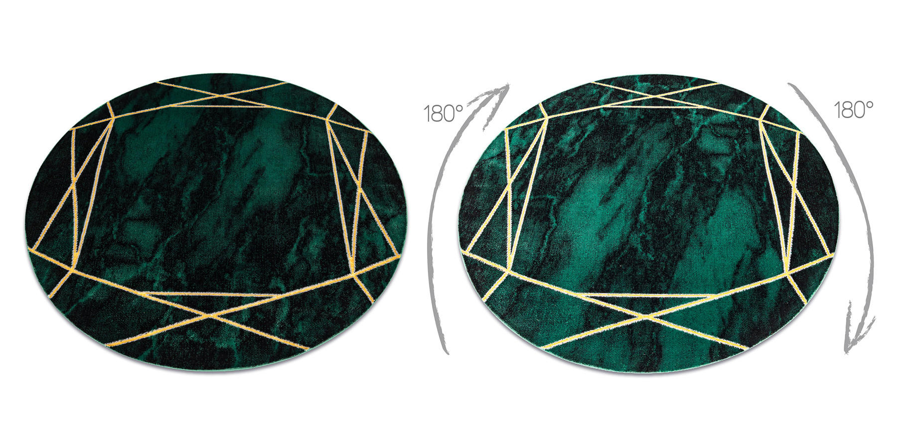 TEPPICH Emerald 120 cm - Pastellgrün, Textil (120/120cm) - rugsX