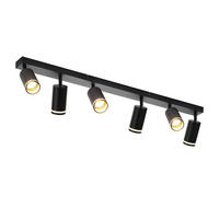 STRAHLER Vilbel 6-flammig 83/5/17 cm - Schwarz, Metall (83/5/17cm) - Nettlife