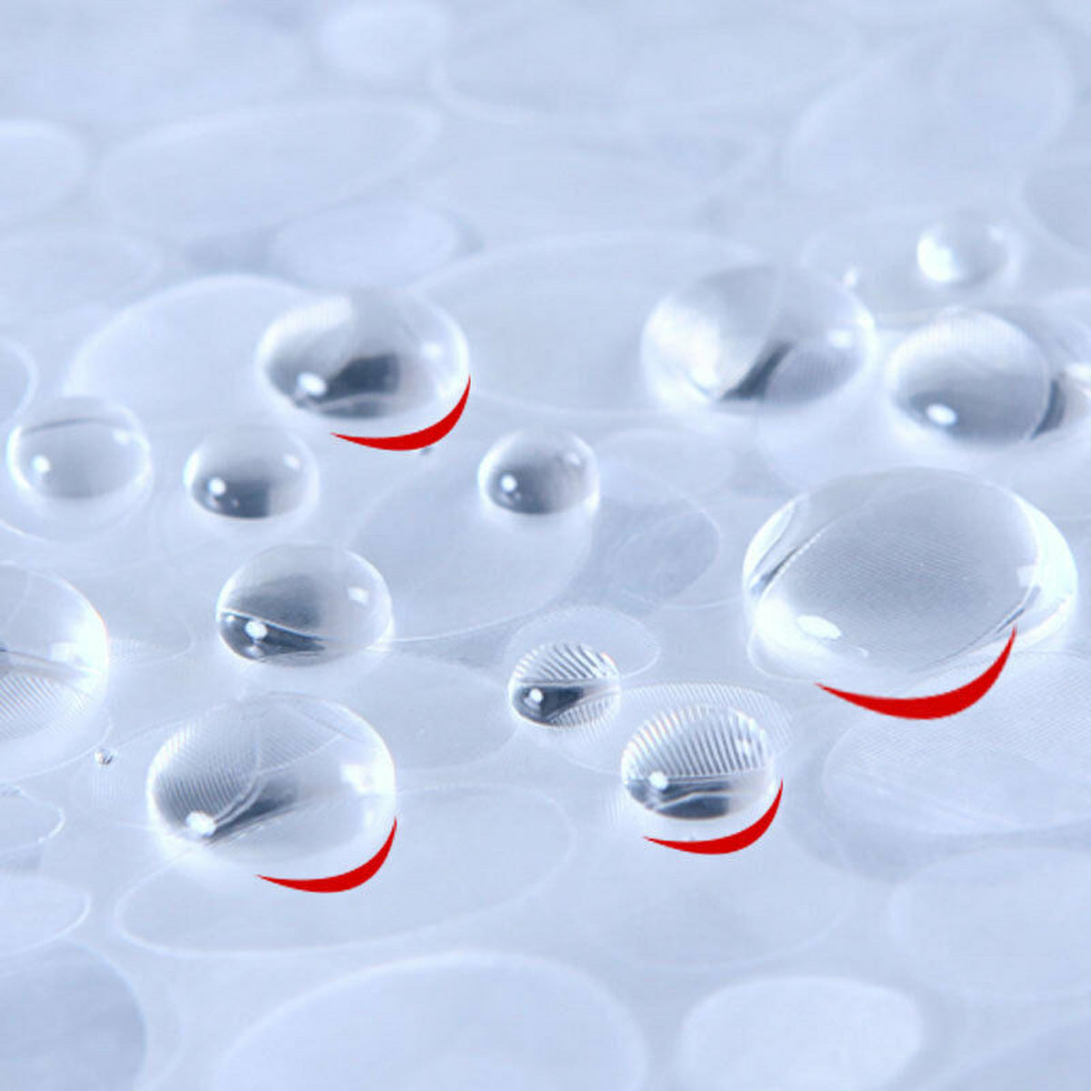 DUSCHVORHANG schimmelresistent transluzent PEVA wasserdicht antibakteriell 180 x 200 cm - Transparent, Kunststoff (180/200cm) - MCBOSON