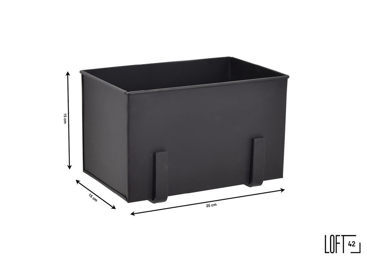 WANDREGAL Flora Schwarz - Schwarz, Metall (25/15/15cm) - LOFT42