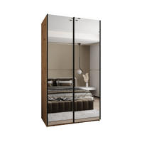 SCHWEBETÜRENSCHRANK 245,5/140/64 2-türig - Schwarz/Eiche Artisan, Holz/Metall (140/245/64cm) - Abiks Möbel