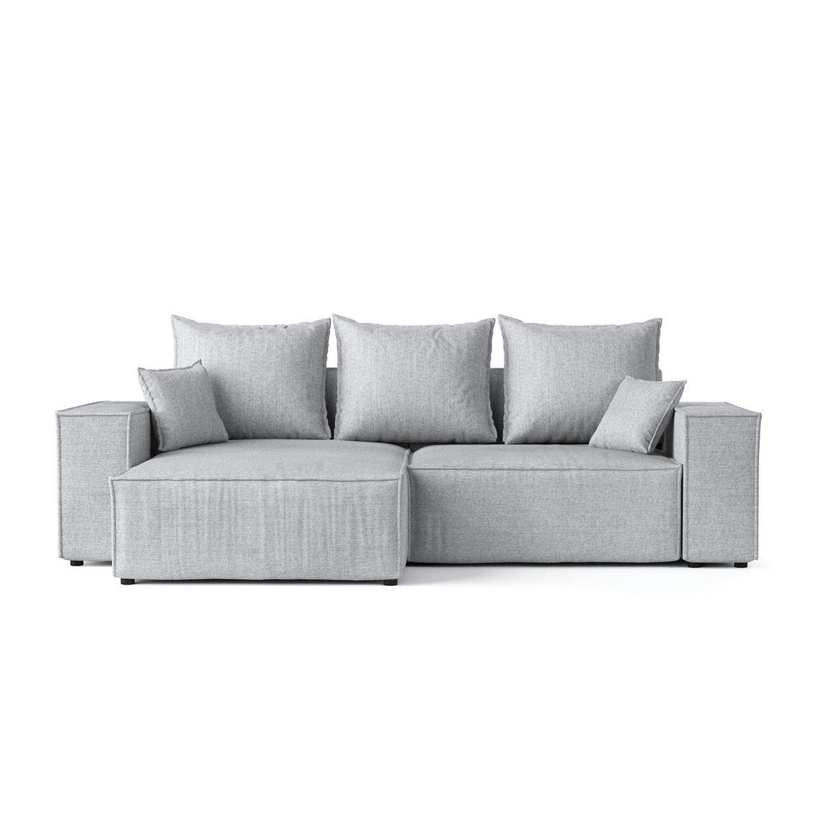 ROHOVÁ SEDAČKA SENSO, textil, Světle béžová - černá/světle šedá, dřevo/kompozitní dřevo (255/148cm) - AltaBeds