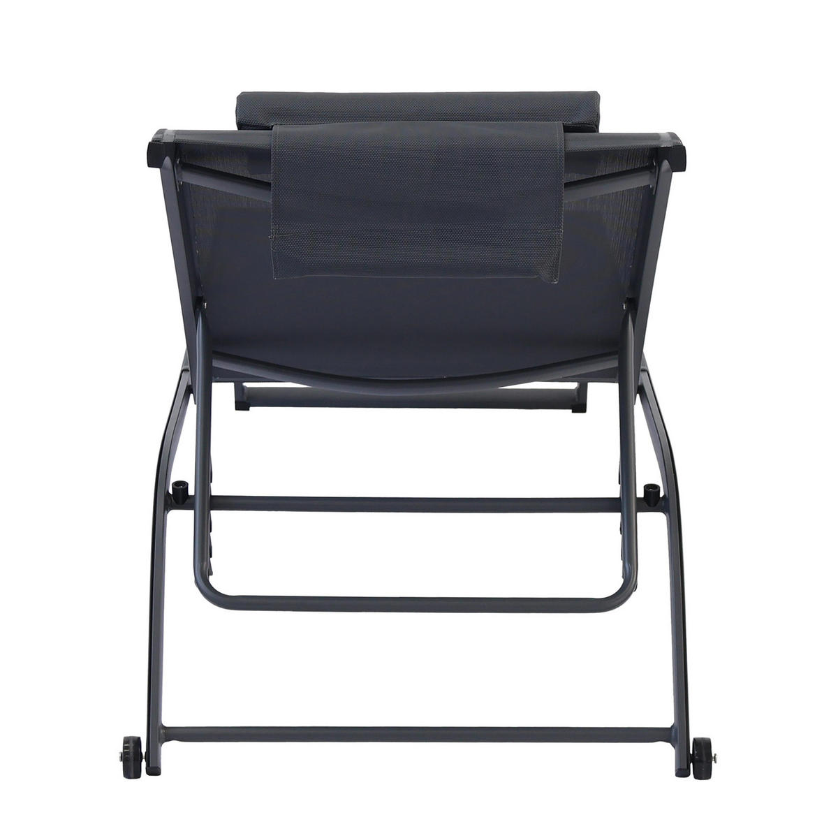 SONNENLIEGE 2-tlg., Grau - Grau, Textil (70/69/182cm) - Oviala