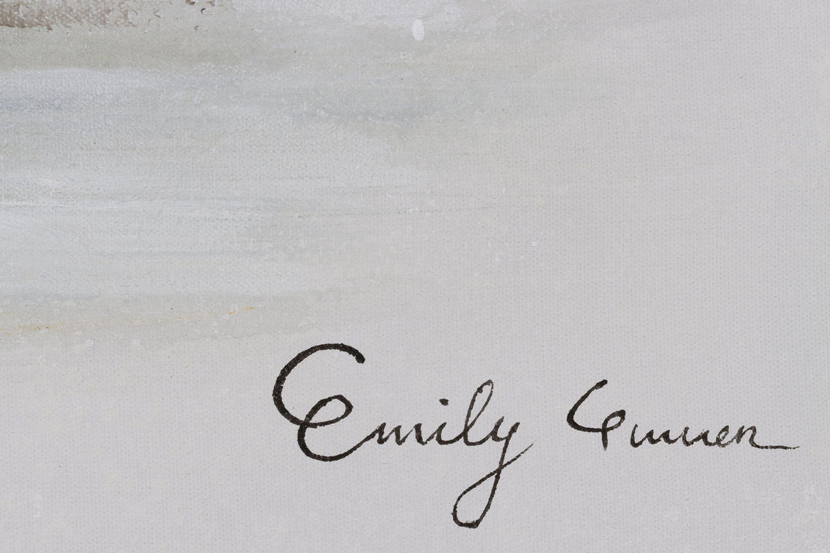 ACRYLBILD HANDGEMALT 100/75 cm - Beige/Grau, Holz/Textil (2/75cm) - KUNSTLOFT