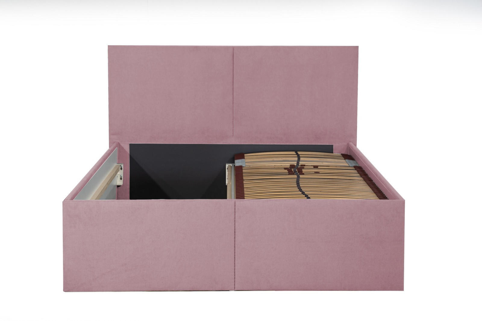 POLSTERBETT Milano Rose 100 200 32 Stauraum ohne hydraulische Funktion Mit hochwertiger Matratze H2 (bis 100 kg) und Lattenrost - Rosa, Holz (100/200cm) - Halmon Schlafkomfort Betten 