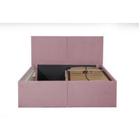 POLSTERBETT Milano Rose 100 200 32 Stauraum ohne hydraulische Funktion Mit hochwertiger Matratze H2 (bis 100 kg) und Lattenrost - Rosa, Holz (100/200cm) - Halmon Schlafkomfort Betten 