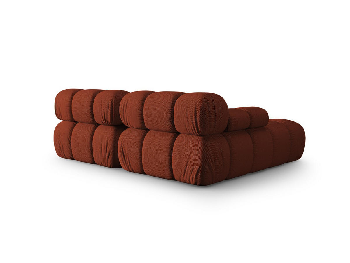 ECKSOFA modular links Bellis aus 3D-Stoff ziegelstein 3 Sitzplätze - Orange, Textil (155/188cm) - Micadoni