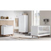 BABYZIMMER Set Maddy 4-teilig - Weiß-Walnuss - Goldfarben/Walnussfarben, Holzwerkstoff/Metall (90/50/195cm) - QMM TraumMöbel