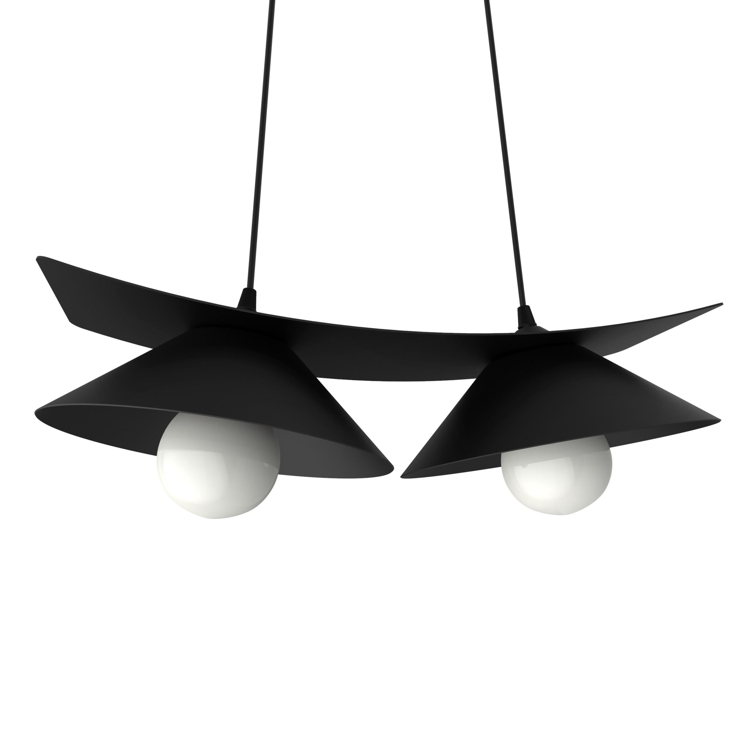 Lumicom Hängeleuchte Schwarz 50x16x25 cm