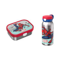 EDELSTAHL-LUNCHSET Campus Spiderman 2er Set - Blau/Rot, Kunststoff/Metall (2/2/2cm) - Mepal