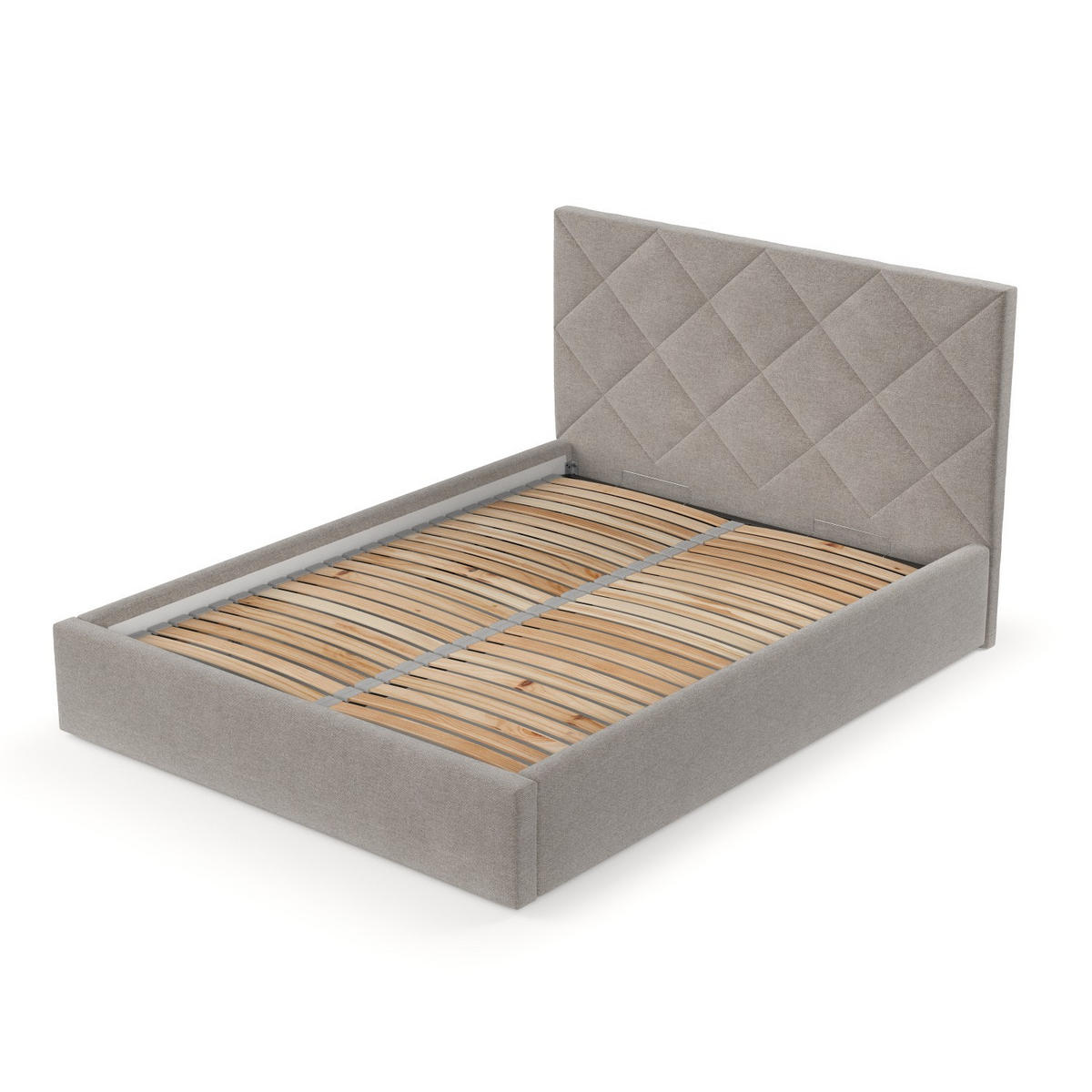 POLSTERBETT Torno 160/200 cm Beige im Asti Stoff - Beige/Schwarz, Holz/Holzwerkstoff (160/200cm) - AltaBeds