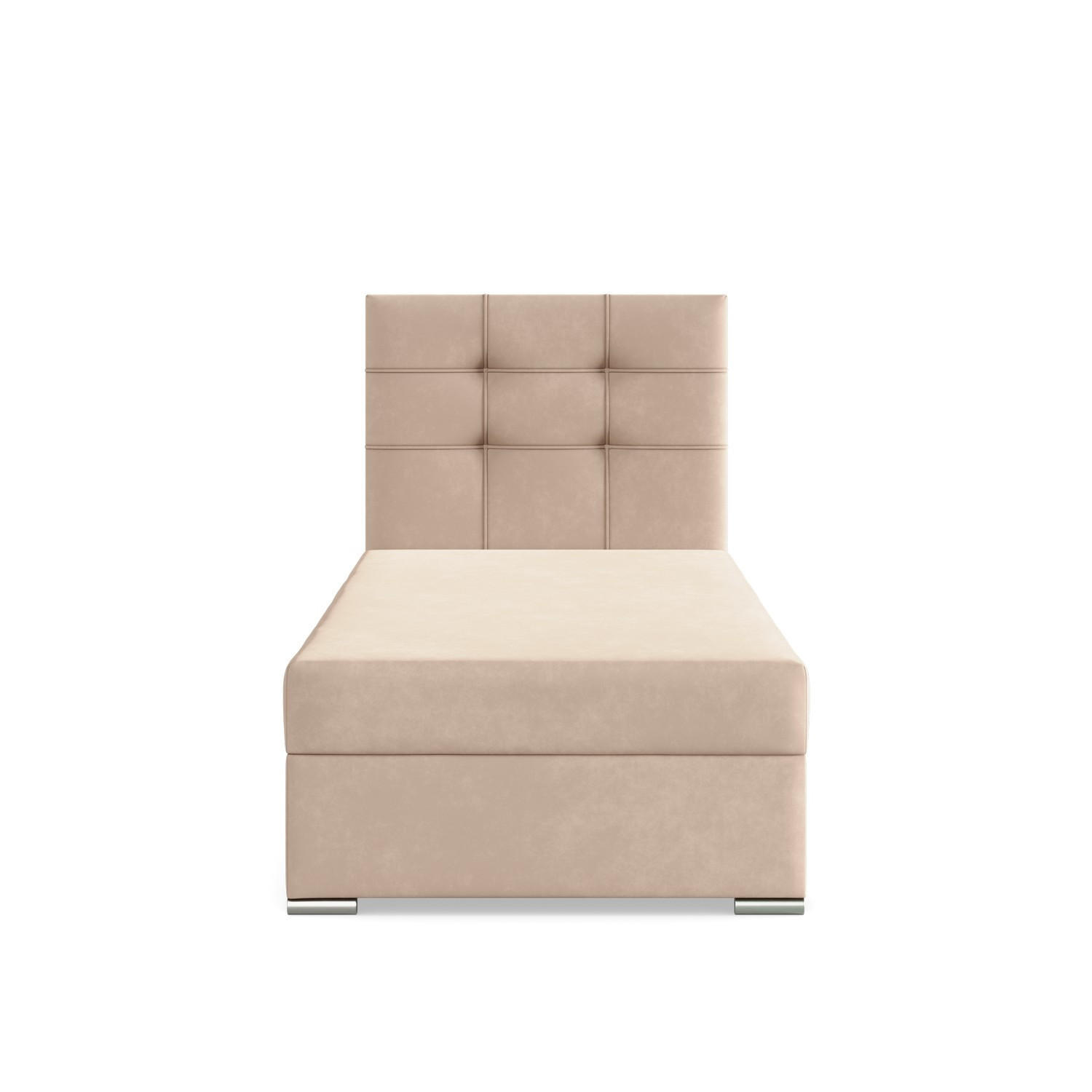 BOXBETT MIT KOPFTEIL 90x200 ELDA, Beige - Creme, Textil (90/200cm) - Mebligo