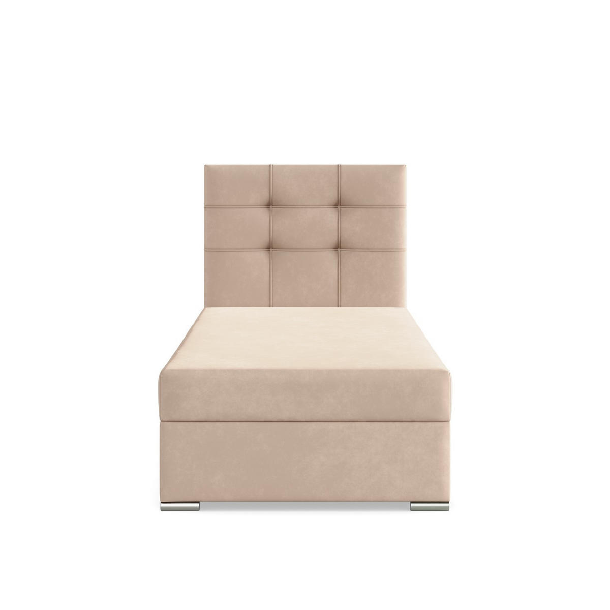 BOXBETT MIT KOPFTEIL 90x200 ELDA, Beige - Creme, Textil (90/200cm) - Mebligo