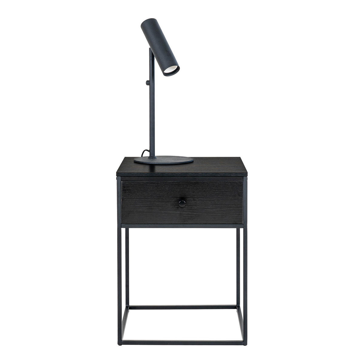 BEISTELLTISCH Vita Stahl, MDF Schwarz - Schwarz, Holzwerkstoff (40/40/55cm) - tinkaro