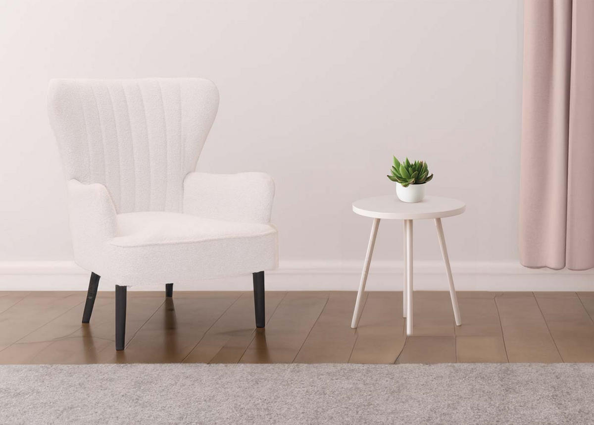 LOUNGE-SESSEL Weiß - Weiß, Textil (75/80/78cm) - MCW