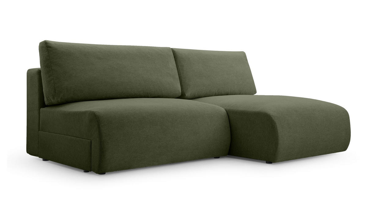 ECKSOFA mit Schlaffunktion Greste, Dunkelgrün - Dunkelgrün, Textil (150/223cm) - Meblito