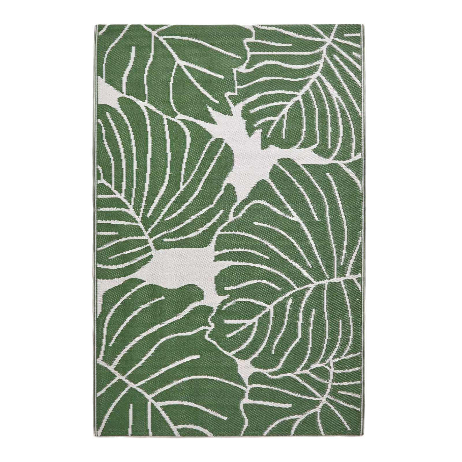 OUTDOORTEPPICH Ada floral gemustert 120/180 cm - Dunkelgrün, Kunststoff (120/180cm) - Homescapes