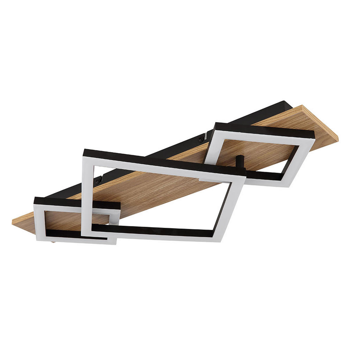LED DECKENLEUCHTE Holzoptik Braun - Braun, Metall (54/31.2/7.5cm) - Globo Lighting