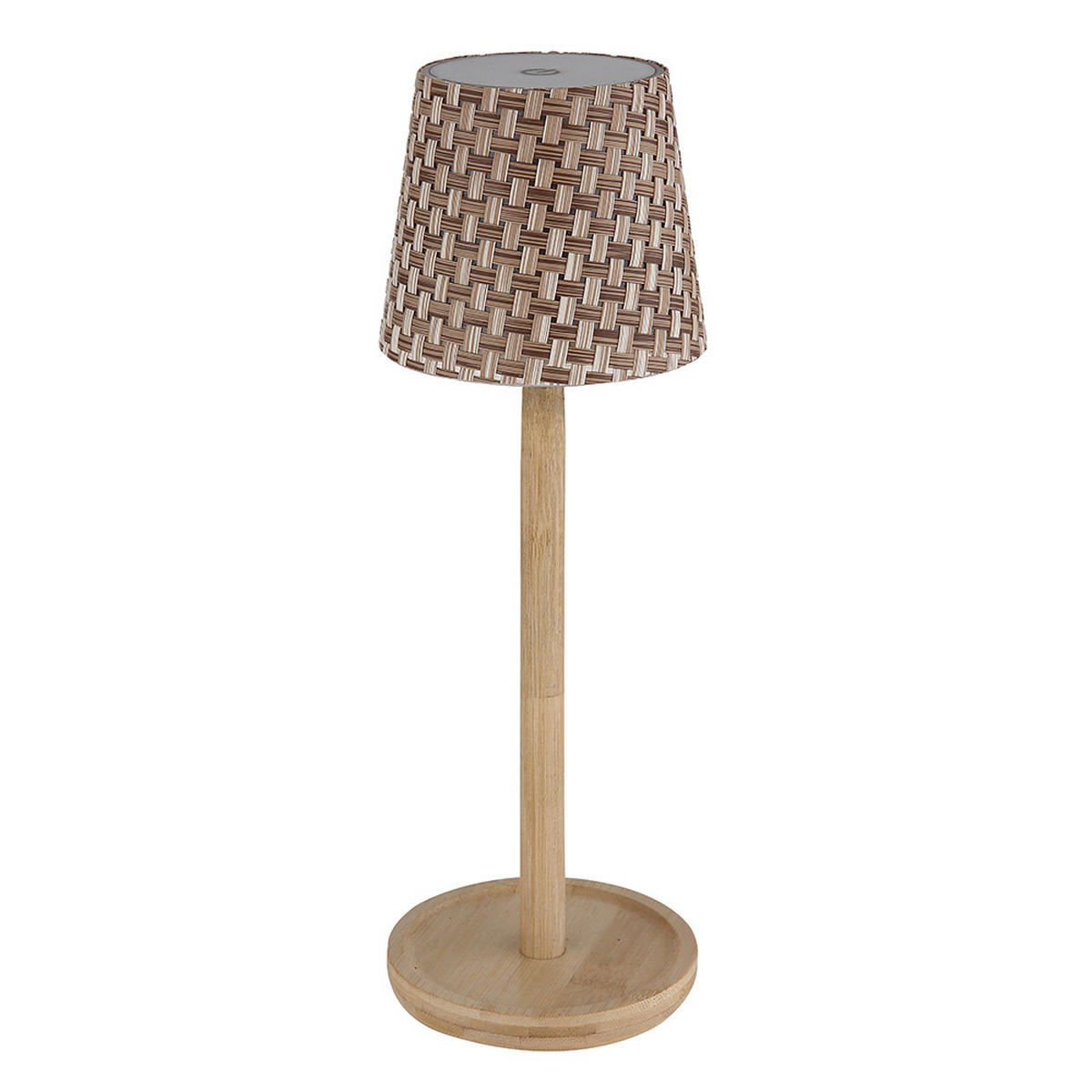 TISCHLEUCHTE Bambus Braun, LED, Touchdimmer, 3er Set - Braun, Holz (40.4/10.9/33cm) - Globo Lighting