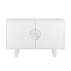 SIDEBOARD Zoe, Mit Marmor, 140 cm, Weiß - Weiß, Holz/Holzwerkstoff (140/90/40cm) - Dancan
