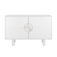 SIDEBOARD Zoe, Mit Marmor, 140 cm, Weiß - Weiß, Holz/Holzwerkstoff (140/90/40cm) - Dancan