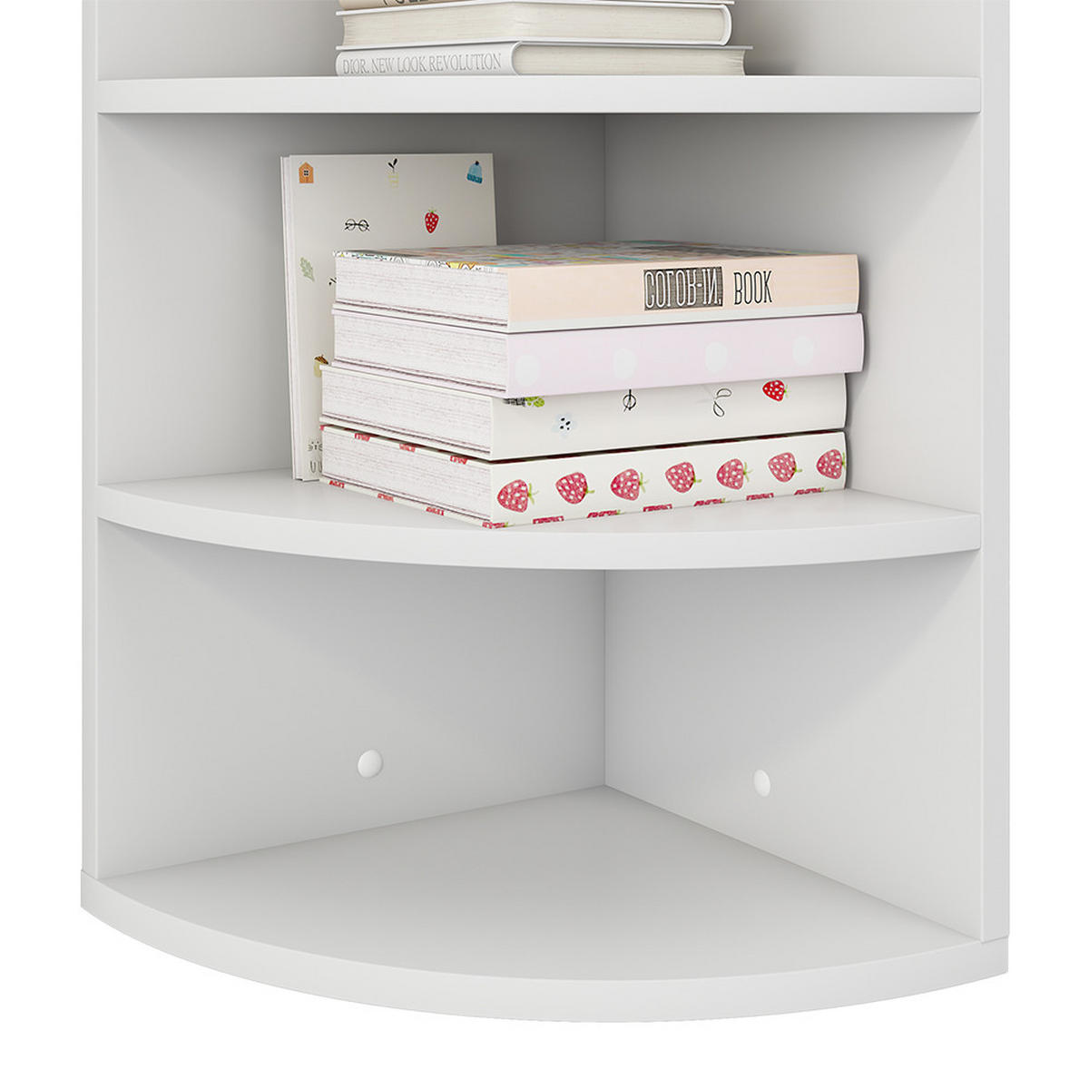 ECKREGAL Fabienne Weiß 30 x 60 cm 3 Fächern - Weiß, Holzwerkstoff (30/60/30cm) - Vicco