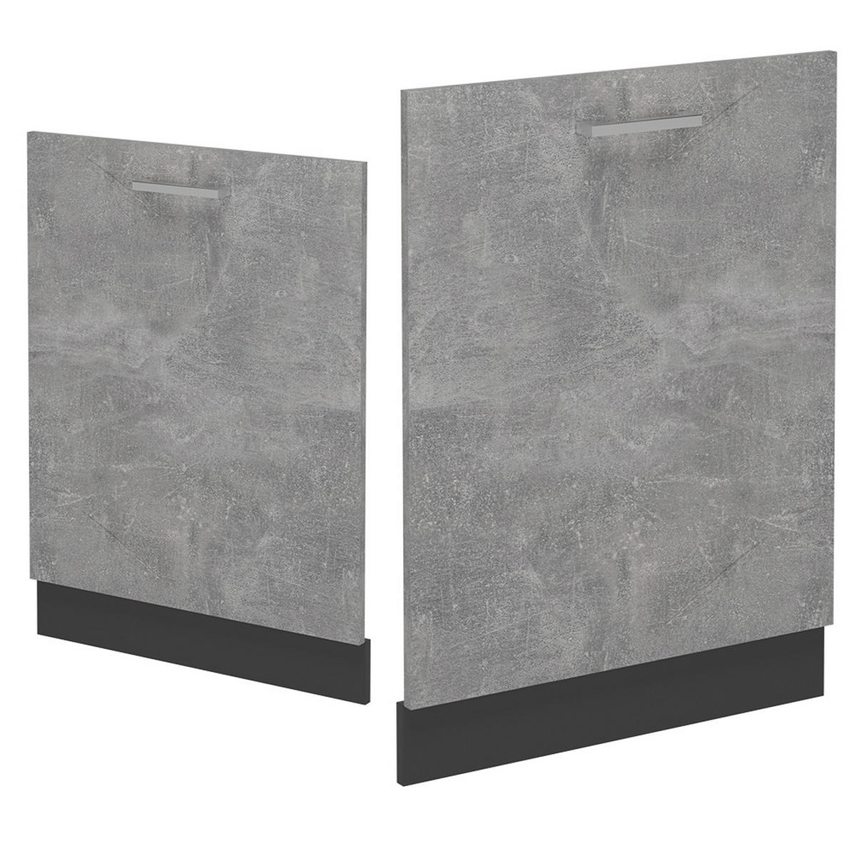 GESCHIRRSPÜLBLENDE R-Line Beton 60 cm , AP Eiche - Schieferfarben/Anthrazit, Holzwerkstoff (60/81.8/1.6cm) - Vicco