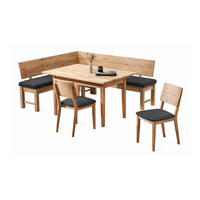ECKBANKGRUPPE Modern Dyan 1 für 7 Personen Massivholz Wildeiche/Grau - Wildeiche/Grau, Holz (167/85/192cm) - 58aufmkessel