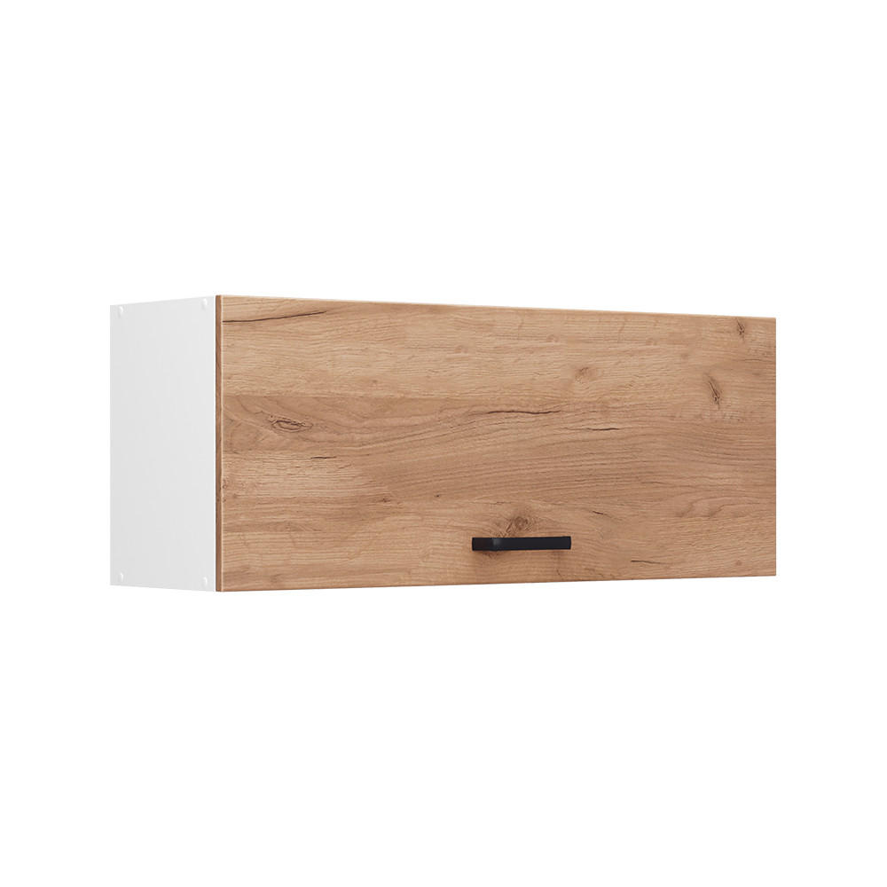 HÄNGESCHRANK R-Line, Goldkraft Eiche/Weiß, 100 cm Flach - Honigeiche/Weiß, Holzwerkstoff (100/40/31cm) - Vicco