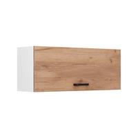 HÄNGESCHRANK R-Line, Goldkraft Eiche/Weiß, 100 cm Flach - Honigeiche/Weiß, Holzwerkstoff (100/40/31cm) - Vicco