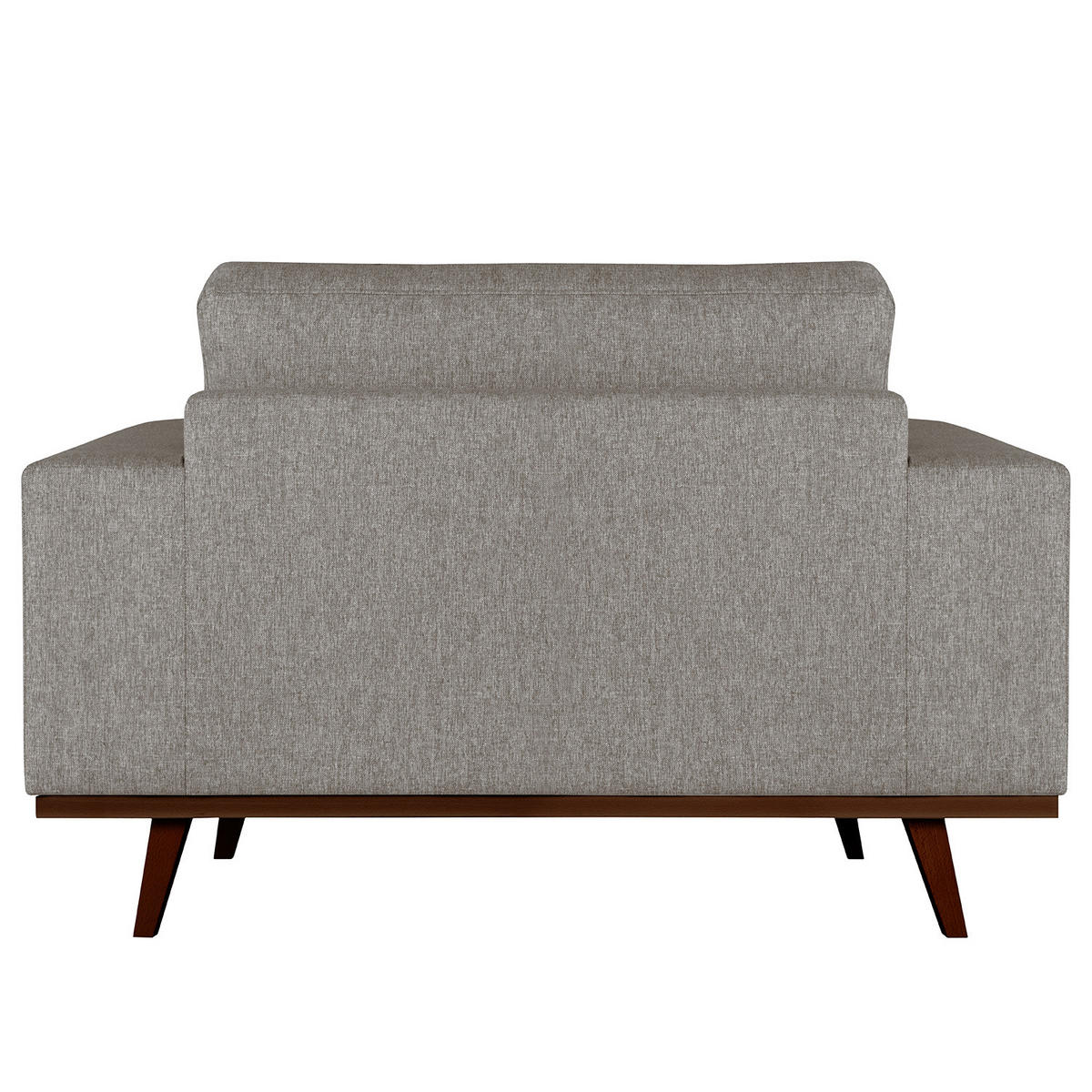 SESSEL - Graubraun/Buchefarben, Buchenholz/Textil (122/81/88cm) - home24