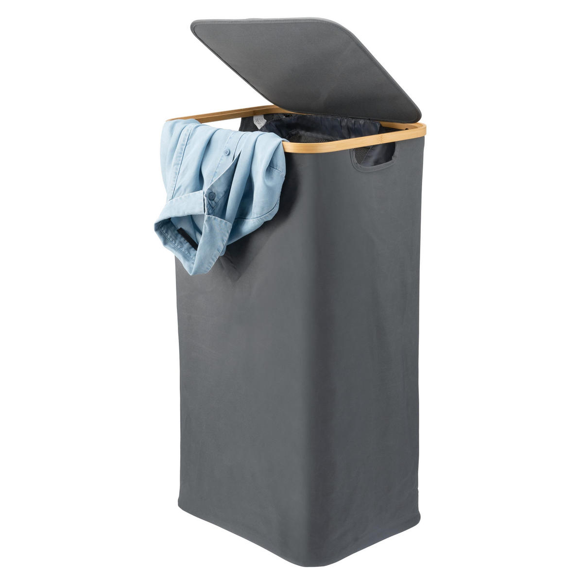 WÄSCHESAMMLER 100 Liter, grau - Grau, Textil (41/73.5/33.5cm) - bremermann