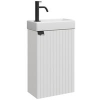 GÄSTE-WC-MÖBELSET Bosco 2 Teile Weiß Matt - 40 x 22 x 68 cm - Weiß, Holz (40/68/22cm) - Badplaats