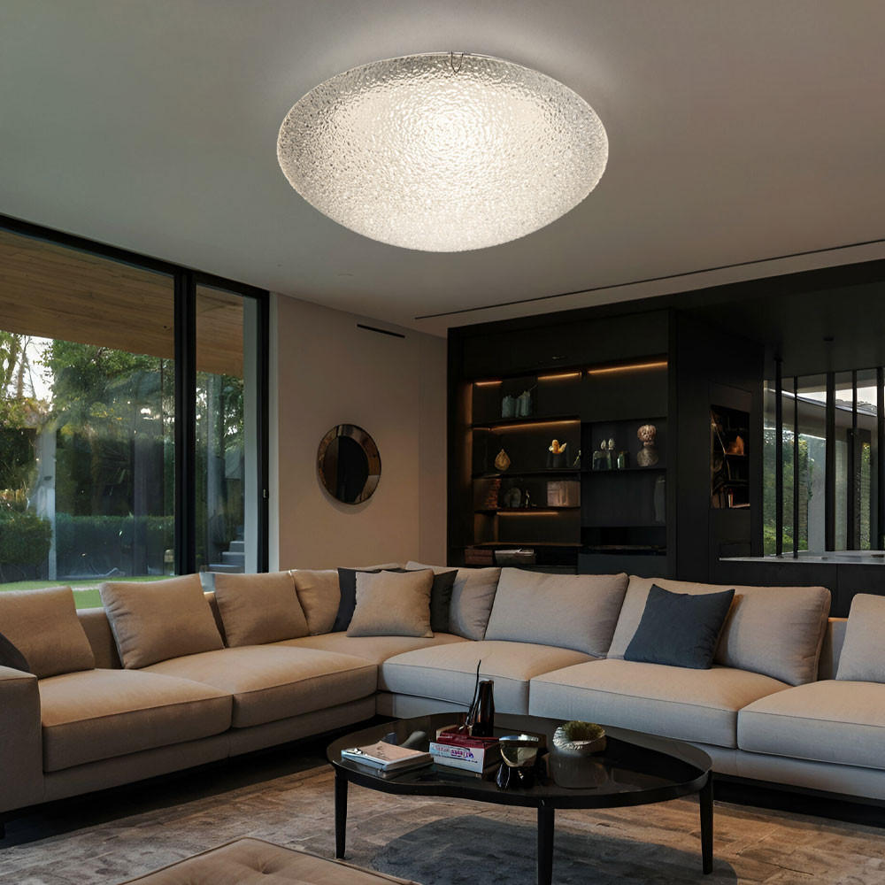 Thumbnail - Globo Lighting Led, Weiß, Glas, Rund, 30x10x30 cm, Lampen & Leuchten, LED Beleuchtung, LED-Deckenleuchten