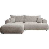 ECKSOFA Ovo Cord mit Cordbezug Graubeige, links - Taupe/Schwarz, Textil (260/165cm) - Selsey