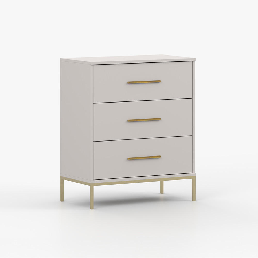 KOMMODE ROSA 3S 70/85/40,5 cm Kaschmir - Kaschmir, Holzwerkstoff/Metall (70/85/40.5cm) - imoebel24