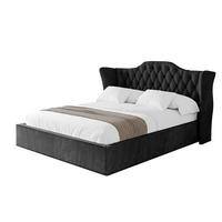 POLSTERBETT mit Bettkasten und Lattenrost, Boxbett ohne Matratze - ZORAN 180x200 Schwarz - Schwarz, Holzwerkstoff/Textil (180/200cm) - ALTDECOR