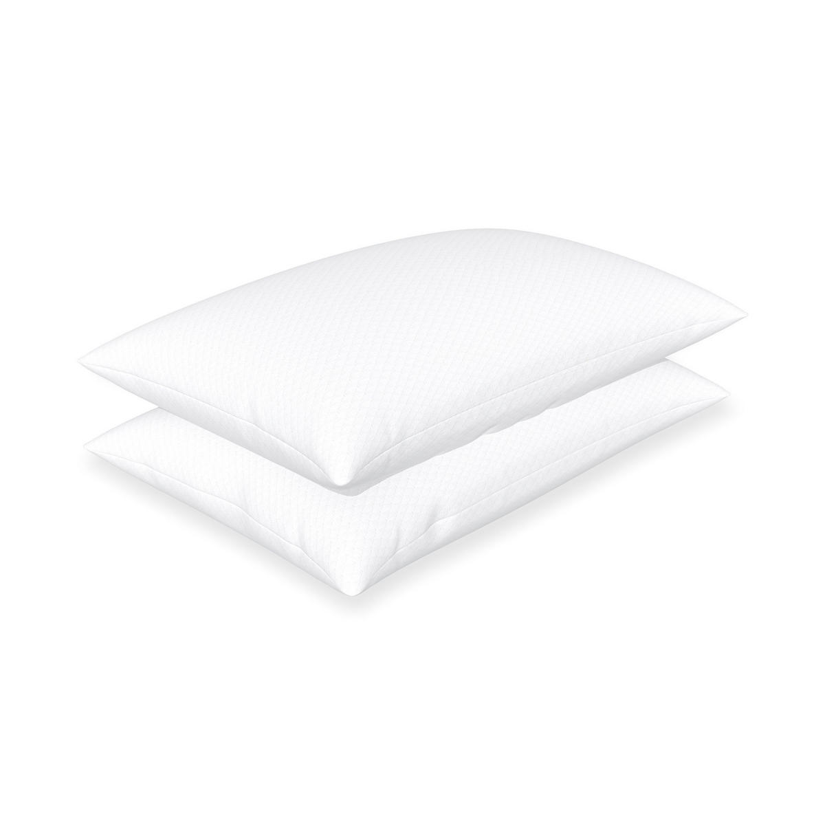 MIKROFASER-KOPFKISSEN 40x80 mit Premium Bezug - Weiß, Textil (40/80cm) - Schlaftroll