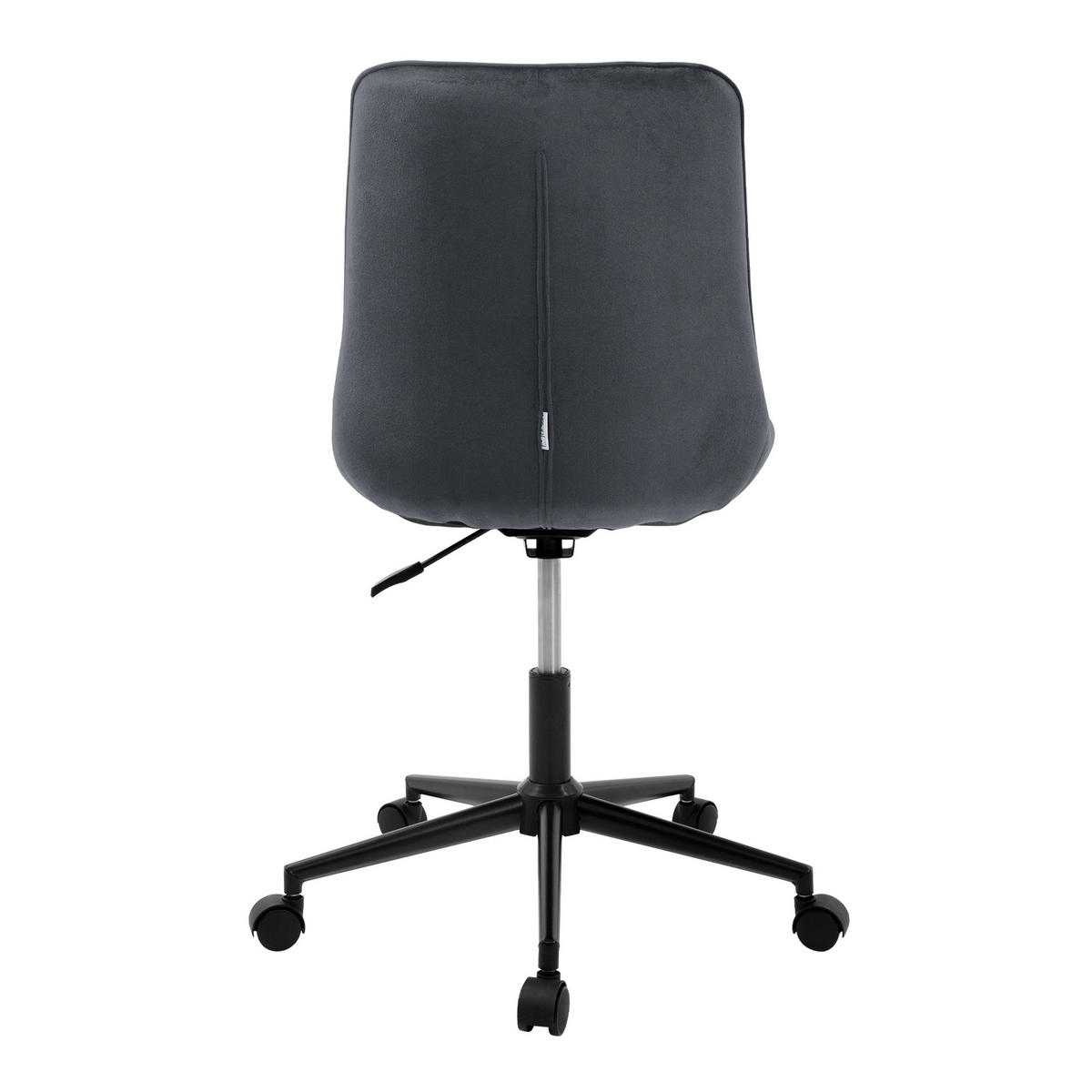 BÜROSTUHL Samt grau - Grau, Metall (53/97/60cm) - ML-DESIGN