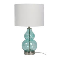 TISCHLAMPE - Multicolor, Glas/Textil (26/26/44cm) - Relaxdays