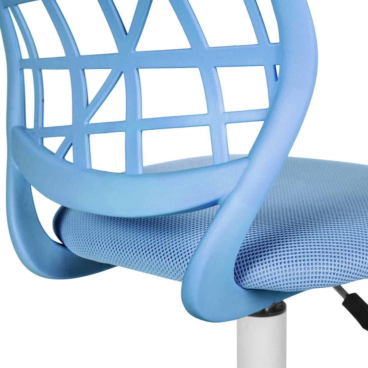 DREHSTUHL Blau - Blau/Weiß, Metall (38/85/39cm) - Urban Meuble