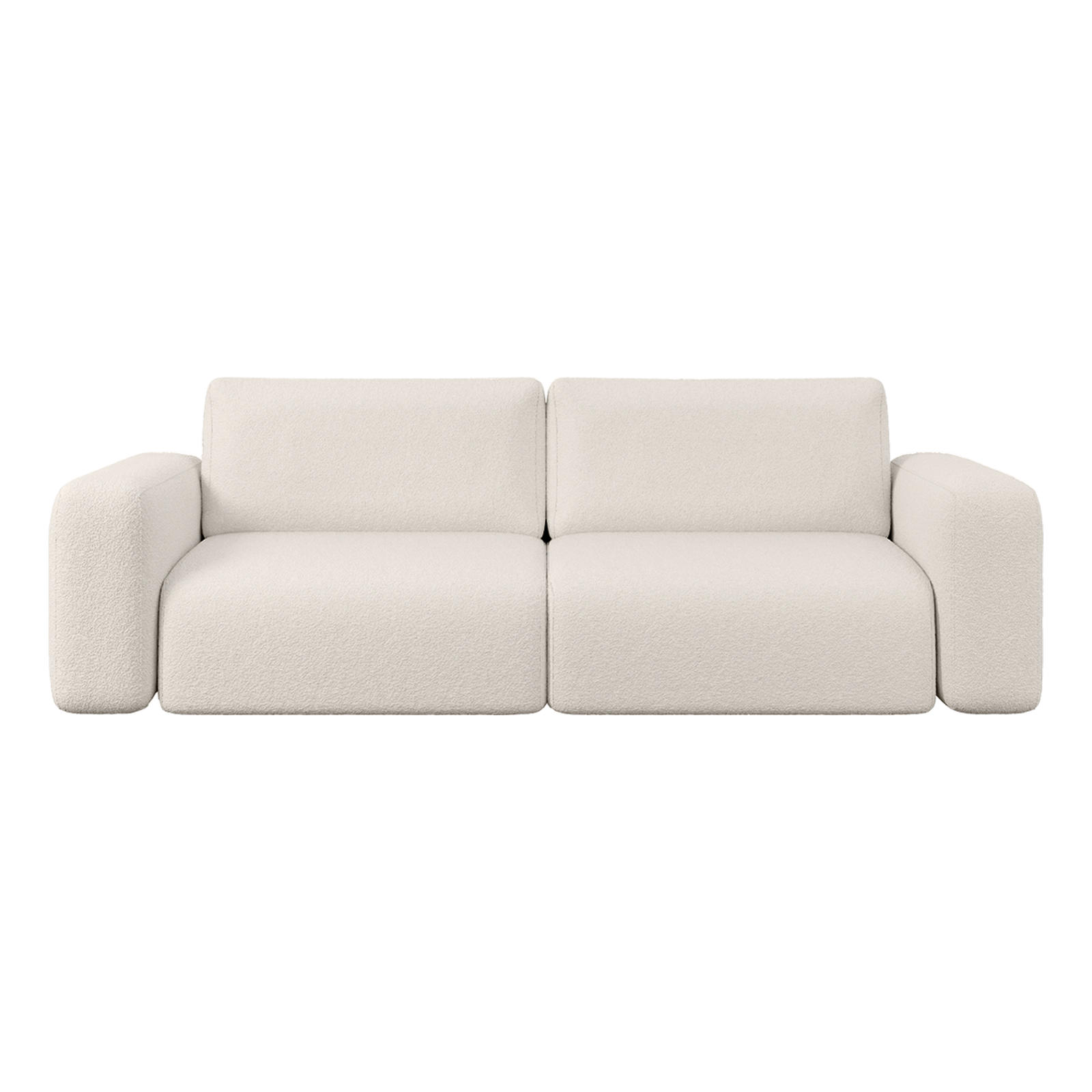 SOFA TALW mit Schlaffunktion, Weiß - Weiß, Textil (255/85/105cm) - Fedve