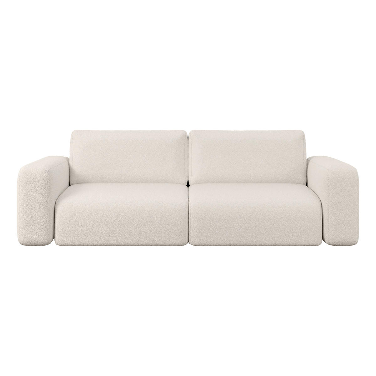 SOFA TALW mit Schlaffunktion, Weiß - Weiß, Textil (255/85/105cm) - Fedve