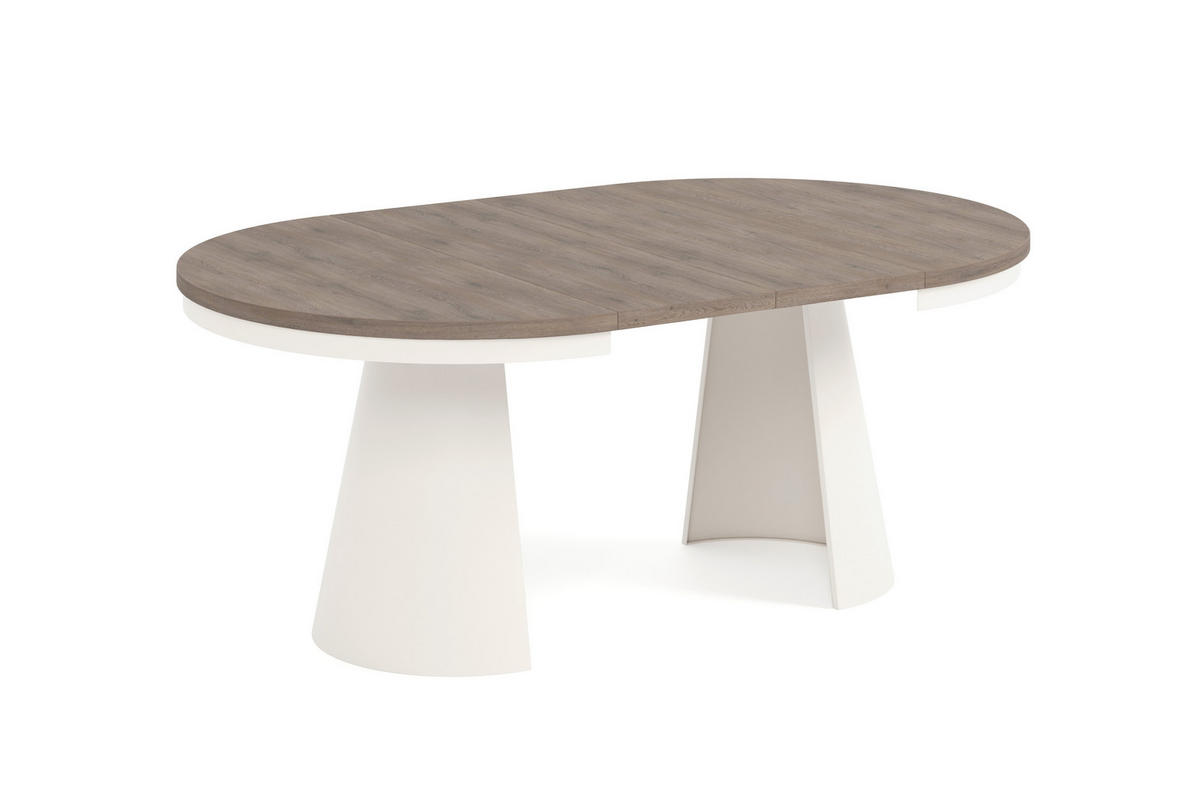 ESSTISCH CALMA Bis - Sandfarben/Kaschmir, Holzwerkstoff/Metall (120/120/76cm) - Meblini