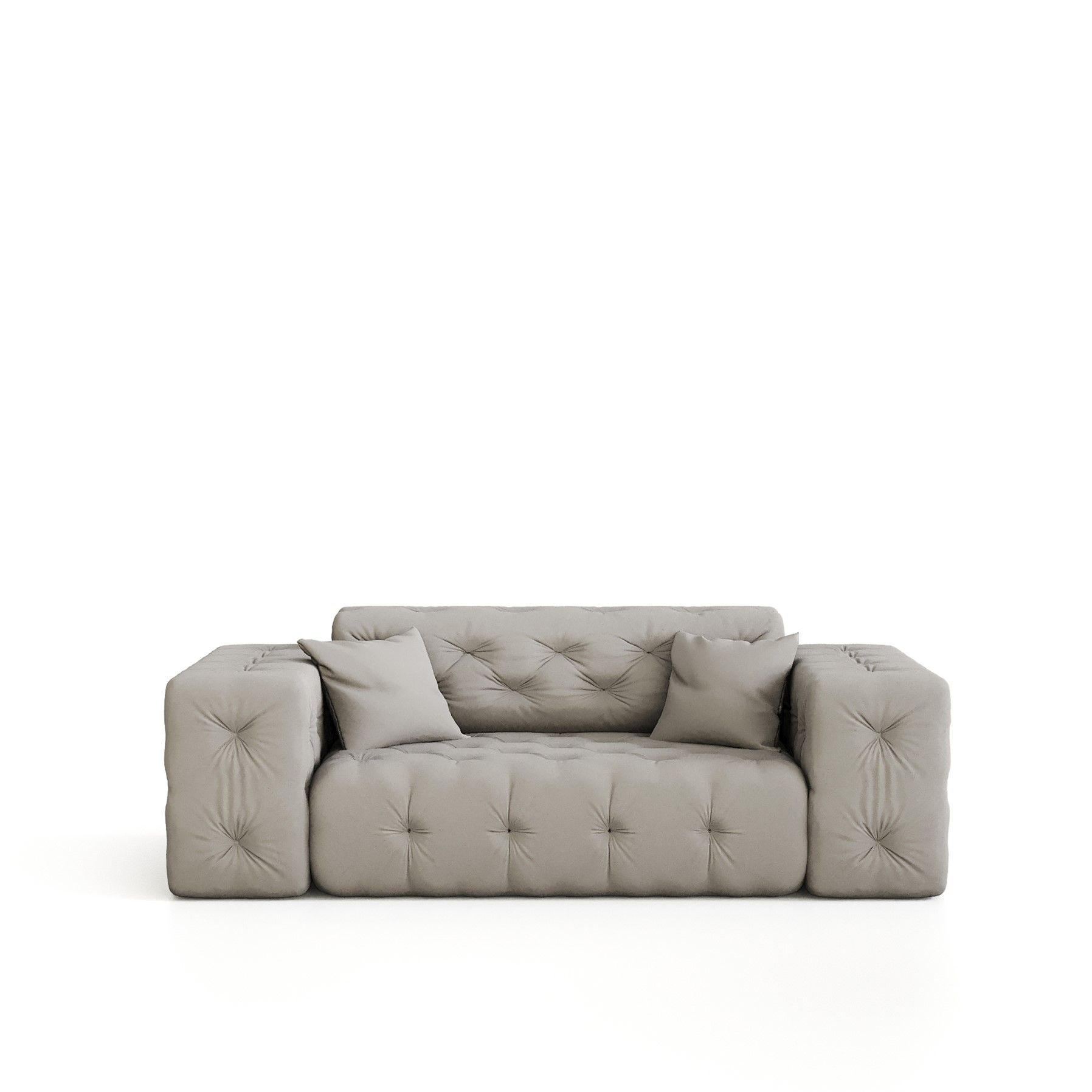 Thumbnail - Fun Möbel Sofa, Schwarz, Textil, 186x78x96 cm, Wohnzimmer, Sofas & Couches, Sofas, 2-Sitzer Sofas